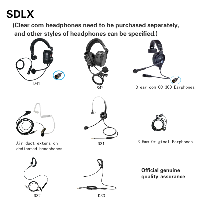 SDLX 16KW waist pack earphones with large five pin XLR conne