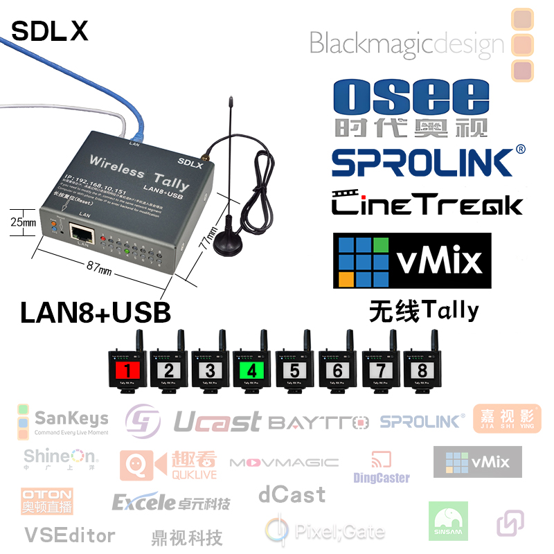 LAN8+USB无线Tally