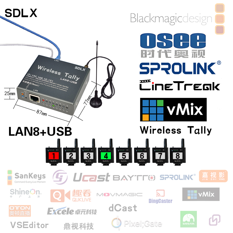 LAN8+USB wireless Tally